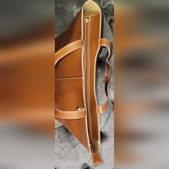 Brown Faux Leather Handbag & Tote - Picture 5 of 6